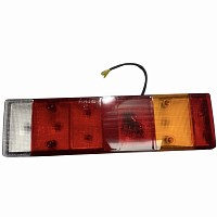 Фонарь задний правый многосекционный E4 с подсветкой номера с проводом ввод сзади Daf MAN Renault Scania 3 серии Ayfar | ТопДизель