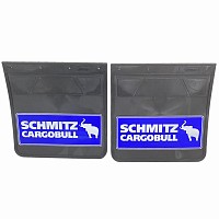 Брызговики задние резиновые черные + синий комплект 2шт. 400х400 Schmitz | ТопДизель