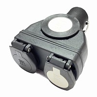 Адаптер 24V пластиковый корпус два выхода 15 полюсов, 2x7 полюсов Volvo FH/FM/FMX/NH 9/10 DT | ТопДизель